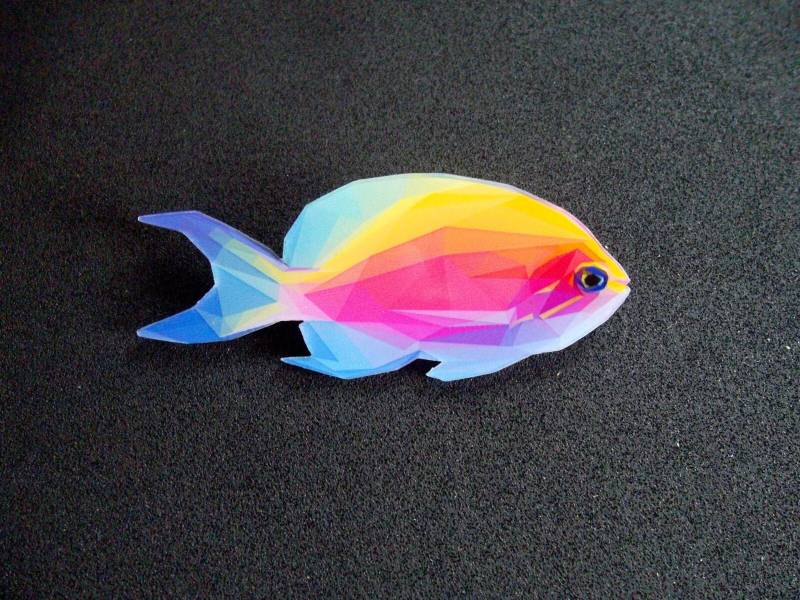 Handgefertigte Kristall Resin Regenbogen Fisch Brosche Polygon Tier Anstecknadel Handgefertigte Kristall Resin Regenbogen Fisch Brosche Polygon Tier Anstecknadel von JihaDesignCZ