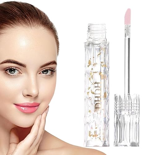 Farbwechselnder Lippenstift | Feuchtigkeitsspendende Hochglanz-Lipglosse mit Goldfolie,Lip Moisturizing Lip Essence Gloss, leistungsstarke, farbverändernde, leuchtende Lippenglasur, verhindert Jikiaci von Jikiaci