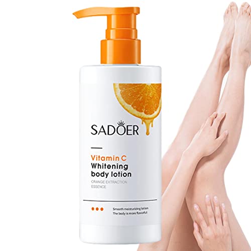 Körperlotion für Frauen,Feuchtigkeitsspendende Körpercreme mit Vitamin C - Body Hand Moisturizer mit Orangenextraktionsessenz spendet Feuchtigkeit für trockene Haut, Hautpflegeprodukt Jikiaci von Jikiaci