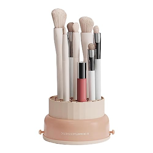 Make-up-Pinsel-Reinigungsmatte - Make-up-Pinselreiniger mit Pinsel-Trocknungshalter - Tragbares Waschwerkzeug mit Trocknungsfunktion, Silikon-Bürstenreiniger-Pad, Geschenk für Frauen, Freundin Jikiaci von Jikiaci