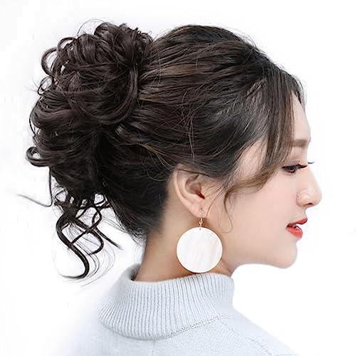 Unordentliche Haarknoten-Haargummis für Frauen,Elastische Haarknoten-Perücken - Welliger, lockiger Chignon für Party, Hochzeit, Haarschmuck für Frauen, Frauen, Mädchen, Teenager-Mädchen Jikiaci von Jikiaci