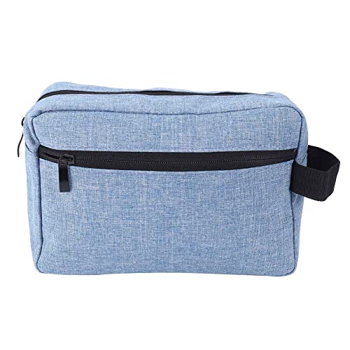 Jiklophg Blau Business Reißverschluss Kosmetiktasche Männer Doppel Make-up Waschbeutel Wasserdicht Reise Lagerung Organizer Tragbare Fall, blau von Jiklophg