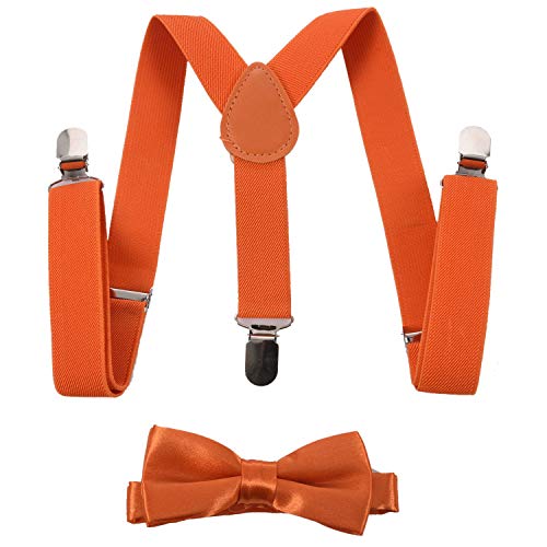 Jiklophg Children Kinder Mädchen Clip-On Hosenträger Elastische Verstellbare Hosenträger Mit Niedlicher Fliege Orange Jiklophg Children Kinder Mädchen Clip-On Hosenträger Elastische Verstellbare Hosenträger Mit Niedlicher Fliege Orange von Jiklophg