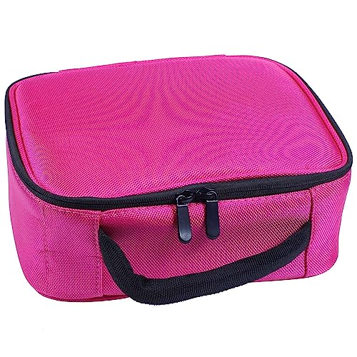 Jiklophg Kosmetiktasche für Damen, Reise-Kosmetik-Organizer, Reißverschluss, tragbar, Make-up-Tasche, Designer, Kofferraum-Make-up-Tasche, Schwarz, rose von Jiklophg