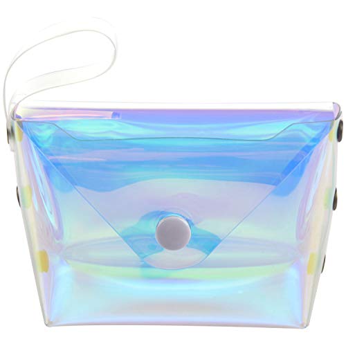 Jiklophg Transparente Münzgeldbörse Damen Kleine Geldbörse Weibliche Kleingeld Geldbörsen Mini Kinder Pocket Wallets Schlüsselkartenhalter PVC Handtaschen, durchsichtig von Jiklophg