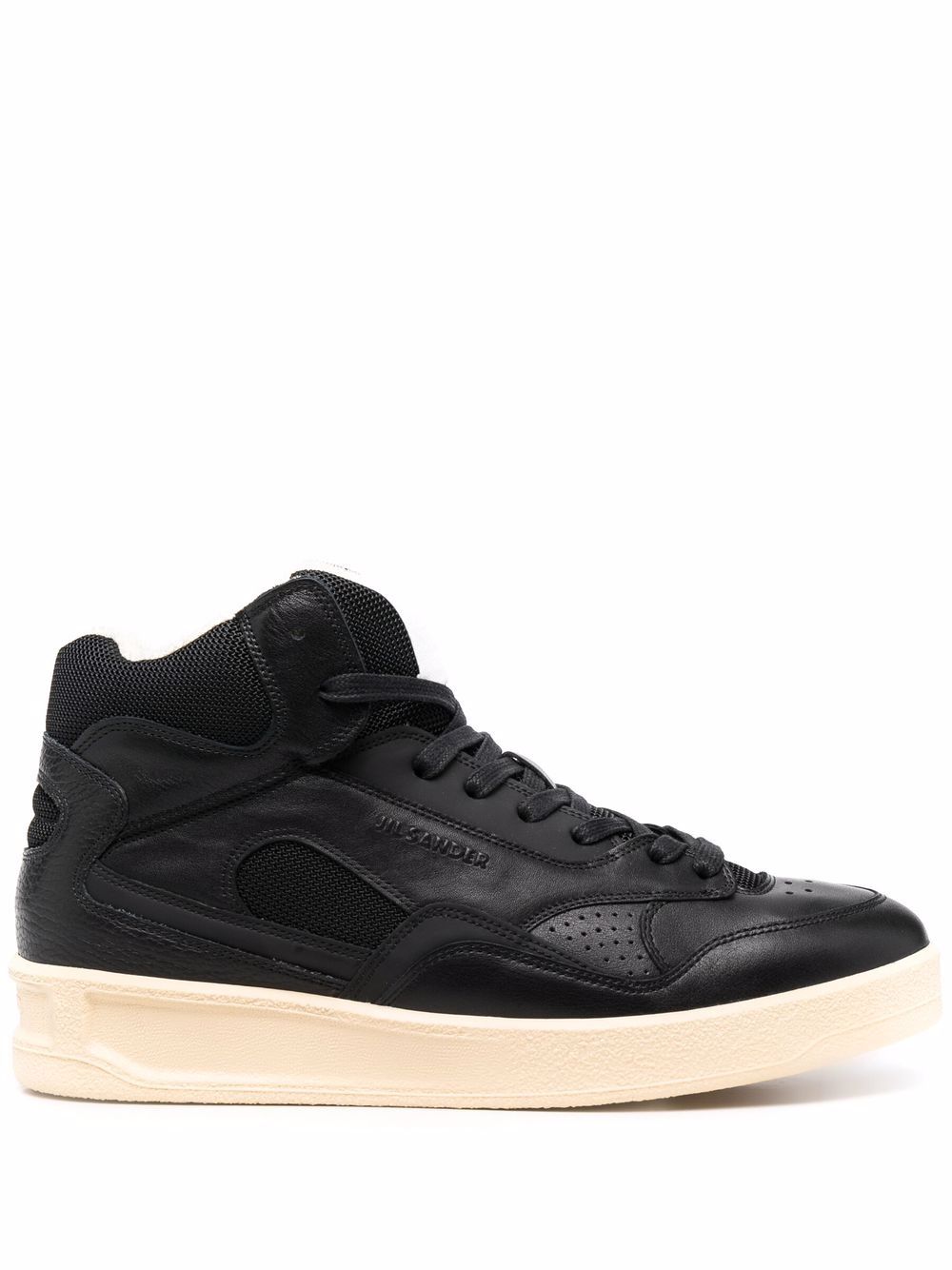 Jil Sander Basket Hi Sneakers - Schwarz von Jil Sander