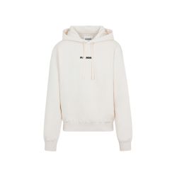 Jil Sander Baumwoll Logo Hoodie - Nude Naturfarben von Jil Sander
