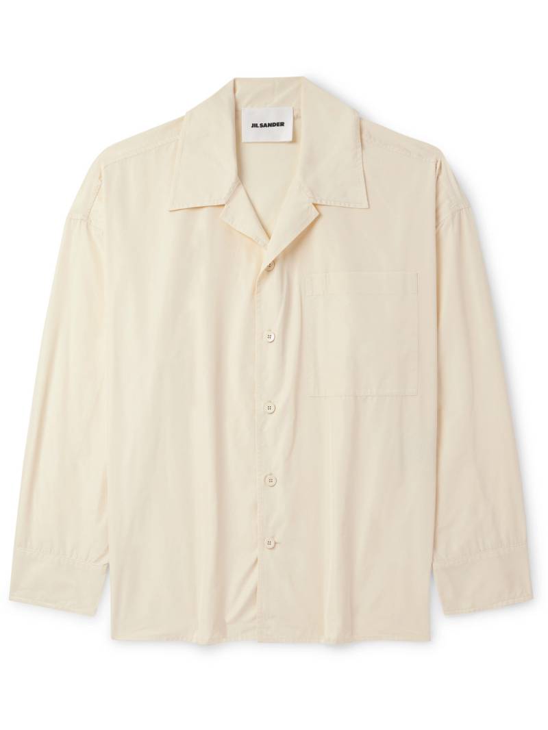 Jil Sander - Camp-Collar Shell Shirt - Men - Neutrals - IT 48 von Jil Sander