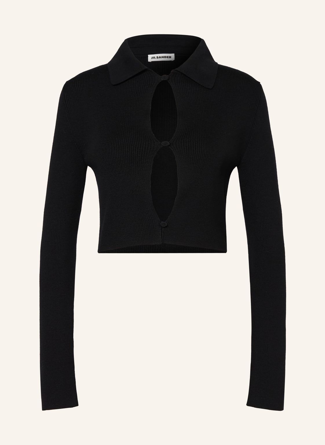 Jil Sander Cropped-Strickjacke schwarz von Jil Sander