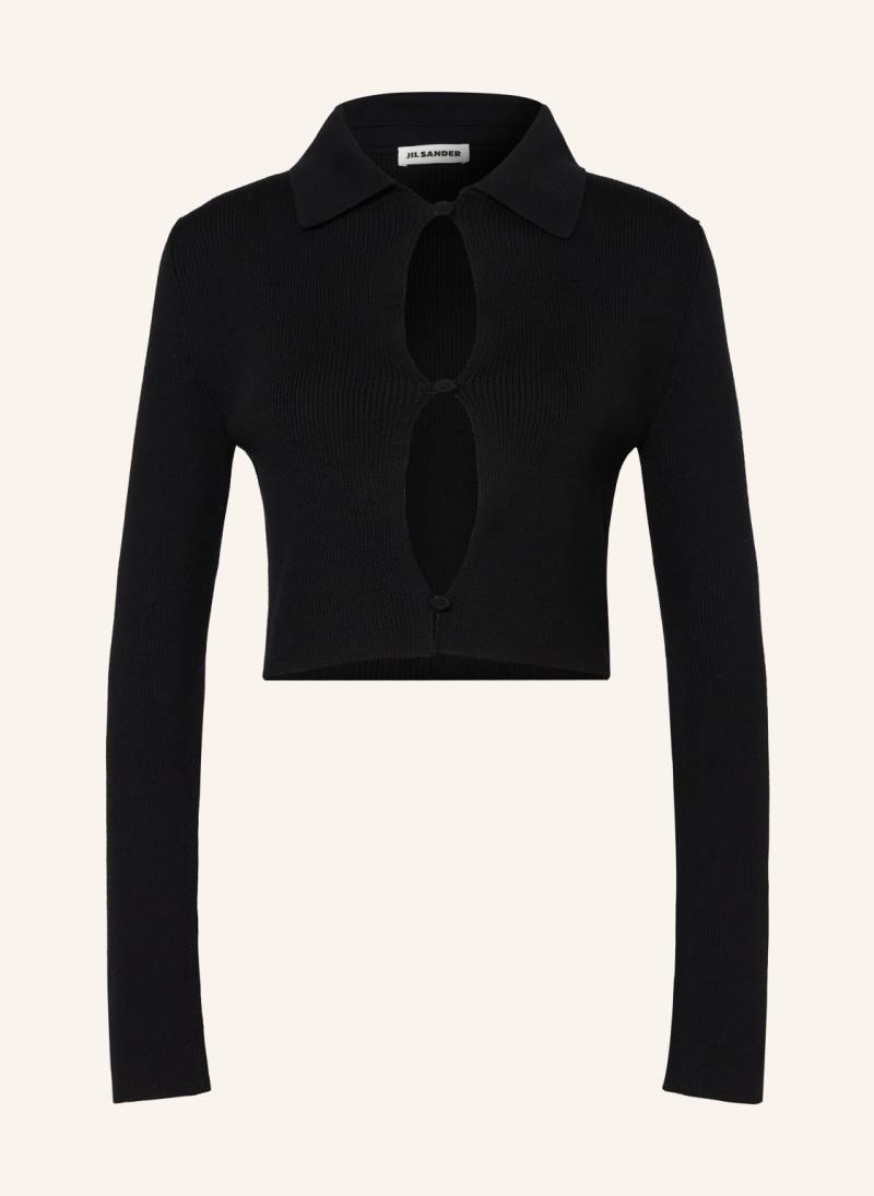 Jil Sander Cropped-Strickjacke schwarz von Jil Sander