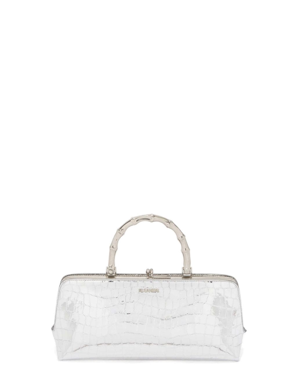 Jil Sander Kleine Goji Bamboo Clutch - Silber von Jil Sander