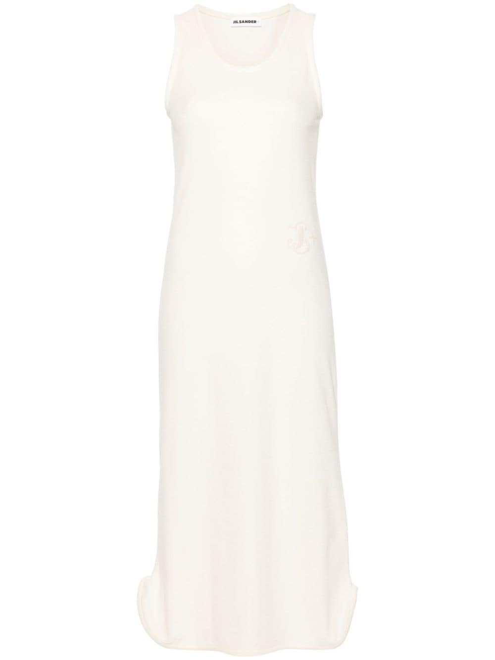 Jil Sander Maxikleid mit Logo-Applikation - Nude von Jil Sander