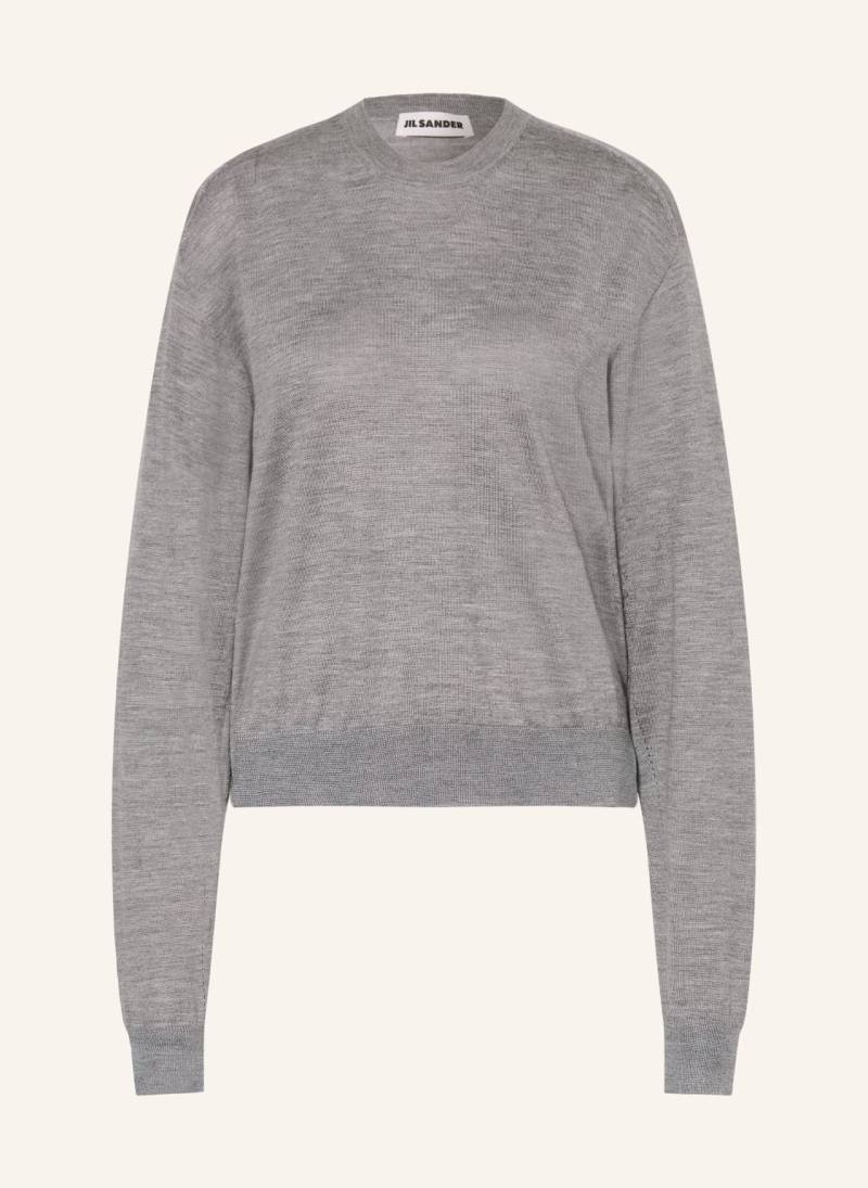 Jil Sander Pullover Mit Cashmere Und Seide grau von Jil Sander