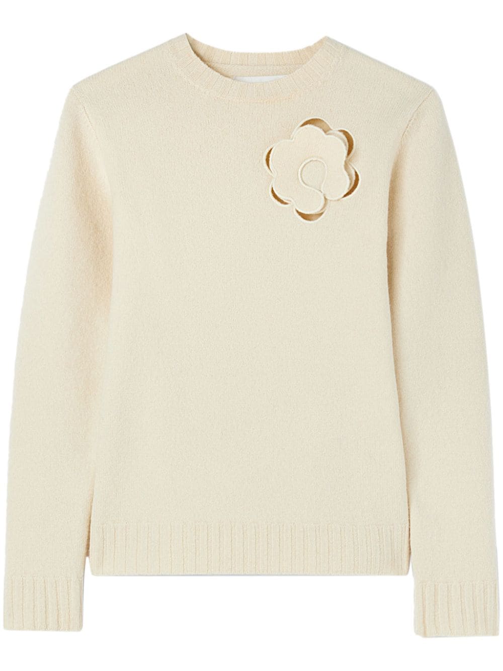 Jil Sander Pullover mit Blumenapplikation - Nude von Jil Sander