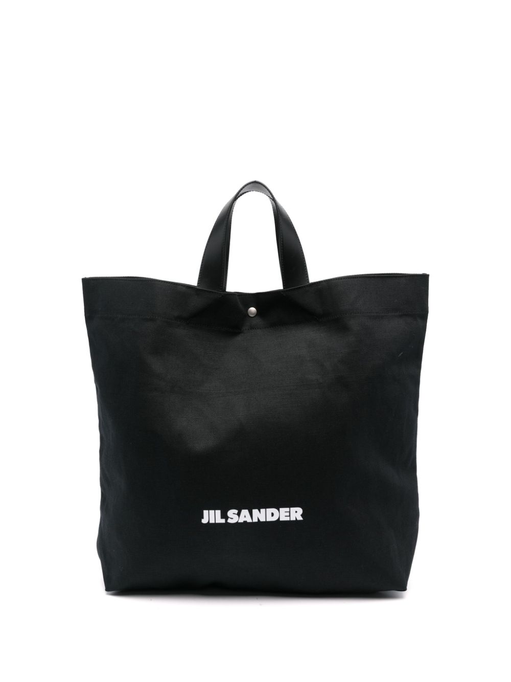 Jil Sander Shopper aus Canvas mit Logo-Print - Schwarz von Jil Sander