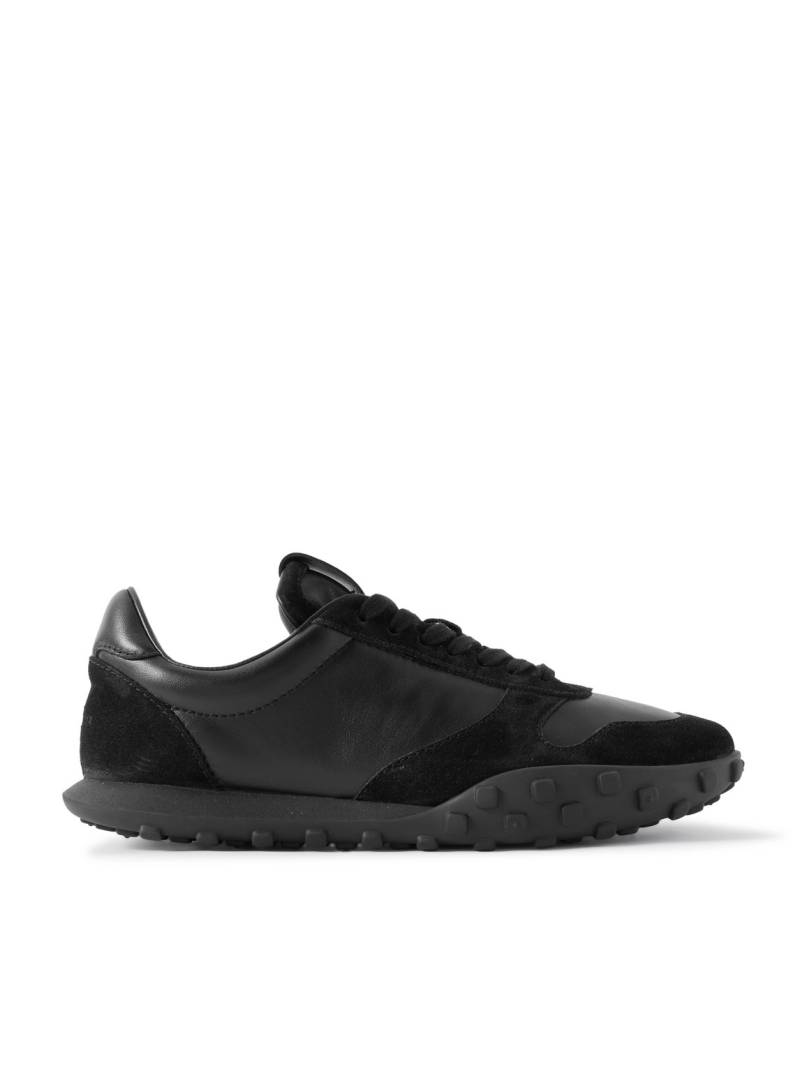 Jil Sander - Suede-Trimmed Leather Sneakers - Men - Black - EU 40 von Jil Sander
