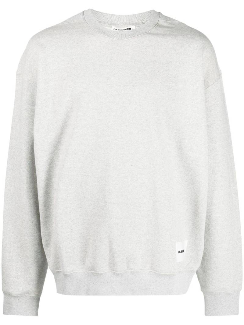 Jil Sander Sweatshirt mit Logo-Patch - Grau von Jil Sander