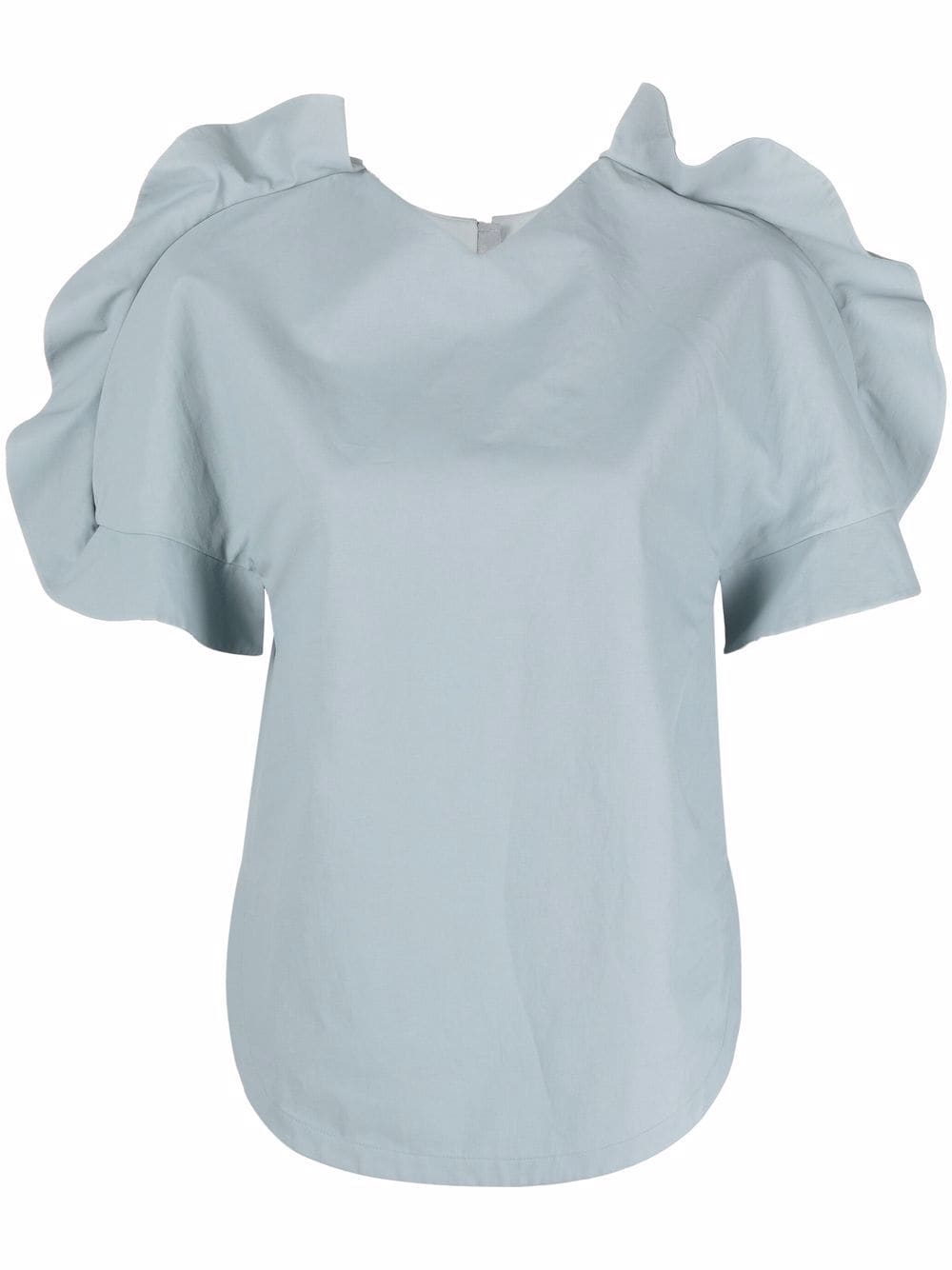 Jil Sander T-Shirt mit Rüschenbesatz - Blau von Jil Sander