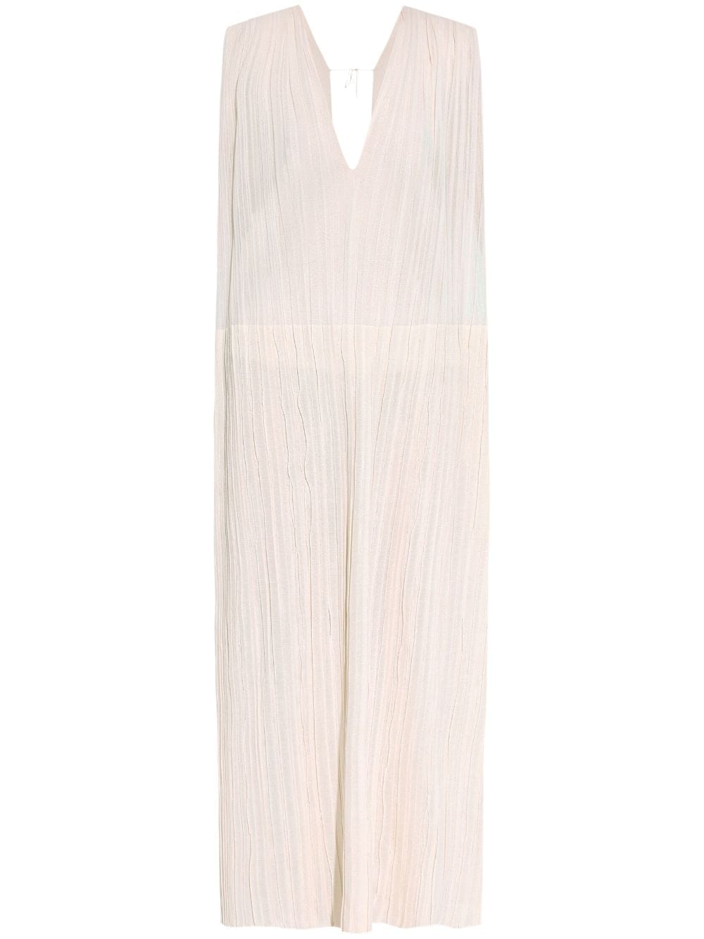 Jil Sander Kleid mit V-Ausschnitt - Nude von Jil Sander