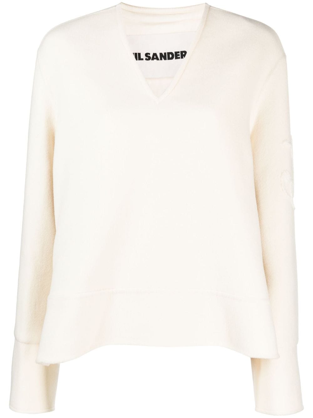 Jil Sander Sweatshirt mit V-Ausschnitt - Nude von Jil Sander