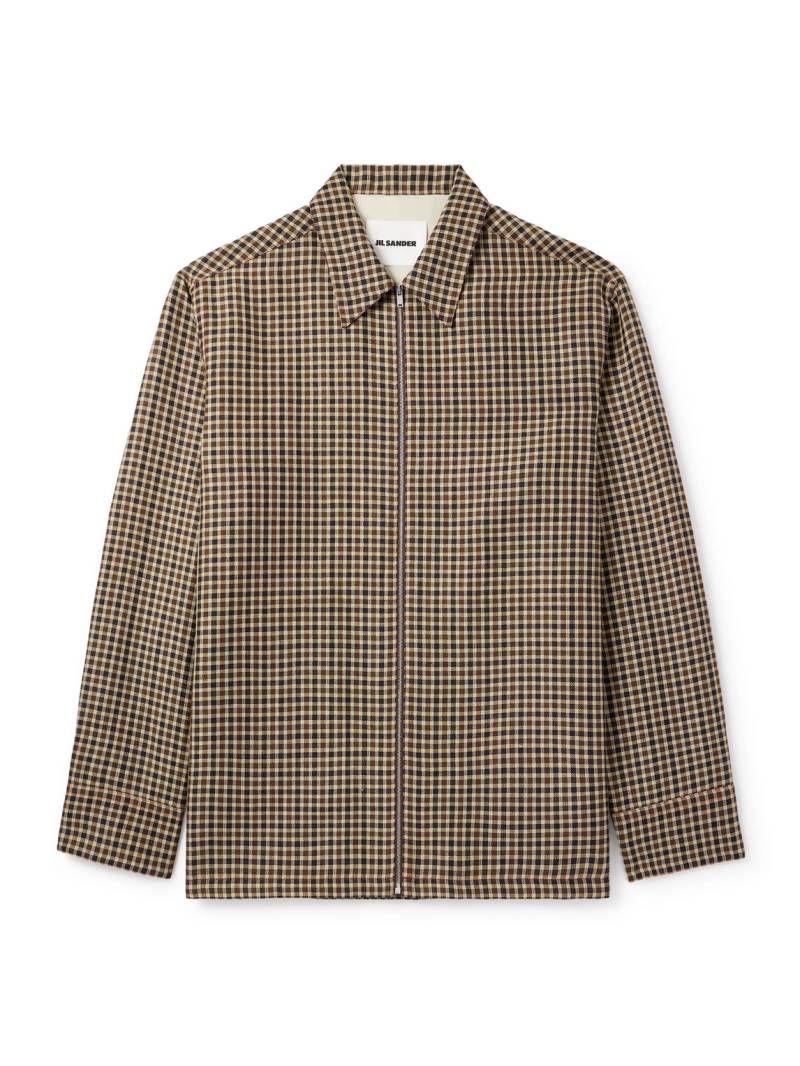 Jil Sander - Wool and Linen-Blend Overshirt - Men - Brown - IT 46 von Jil Sander
