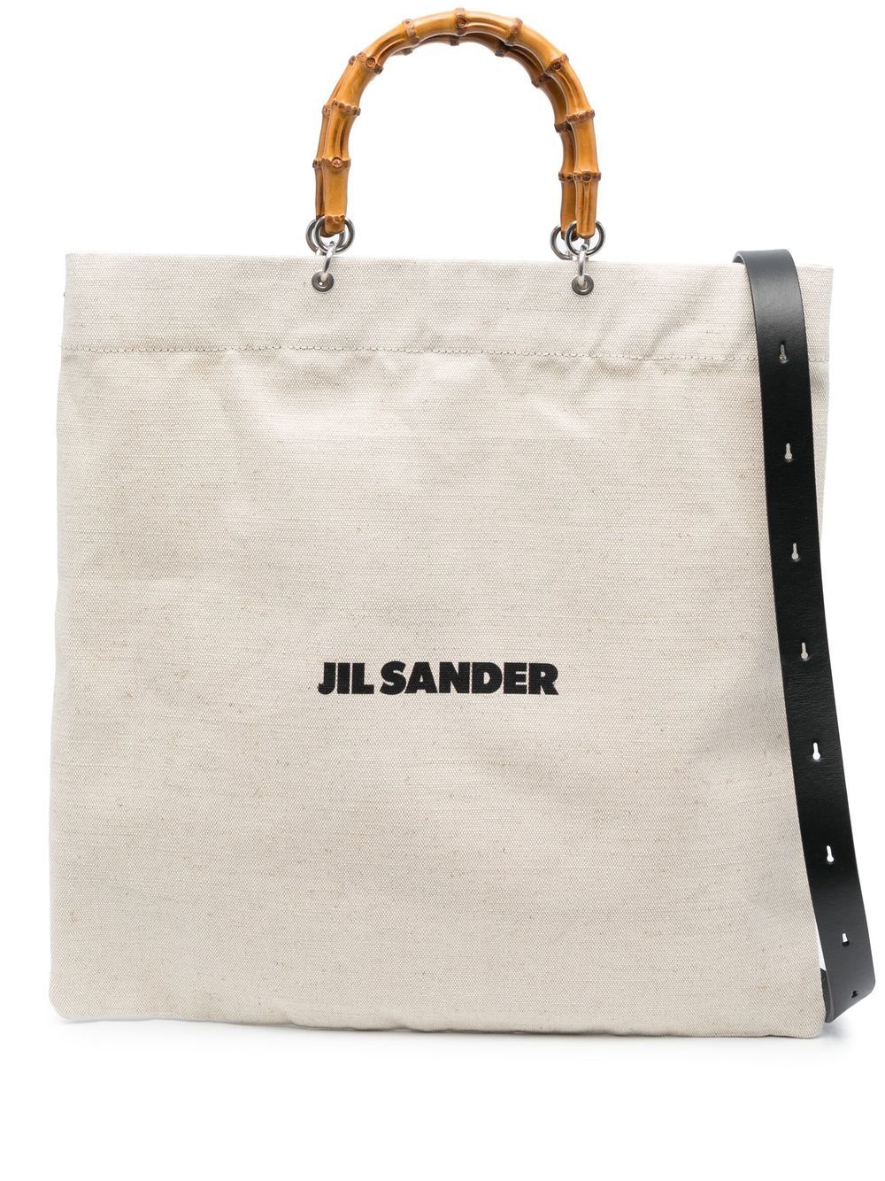 Jil Sander Shopper mit Bambushenkeln - Nude von Jil Sander