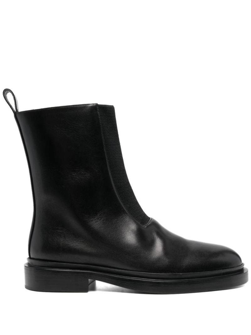 Jil Sander Lederstiefel mit breiter Sohle - Schwarz von Jil Sander