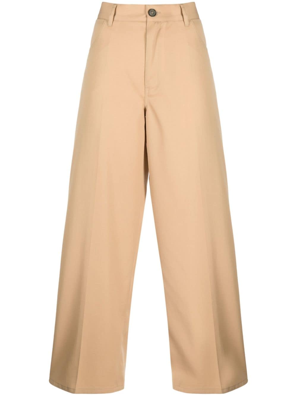 Jil Sander High-Waist-Hose mit weitem Bein - Nude von Jil Sander