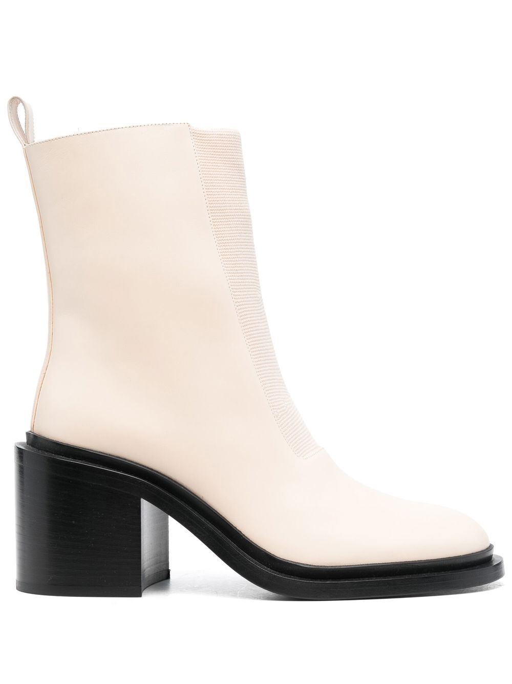 Jil Sander Stiefeletten mit Blockabsatz - Nude von Jil Sander