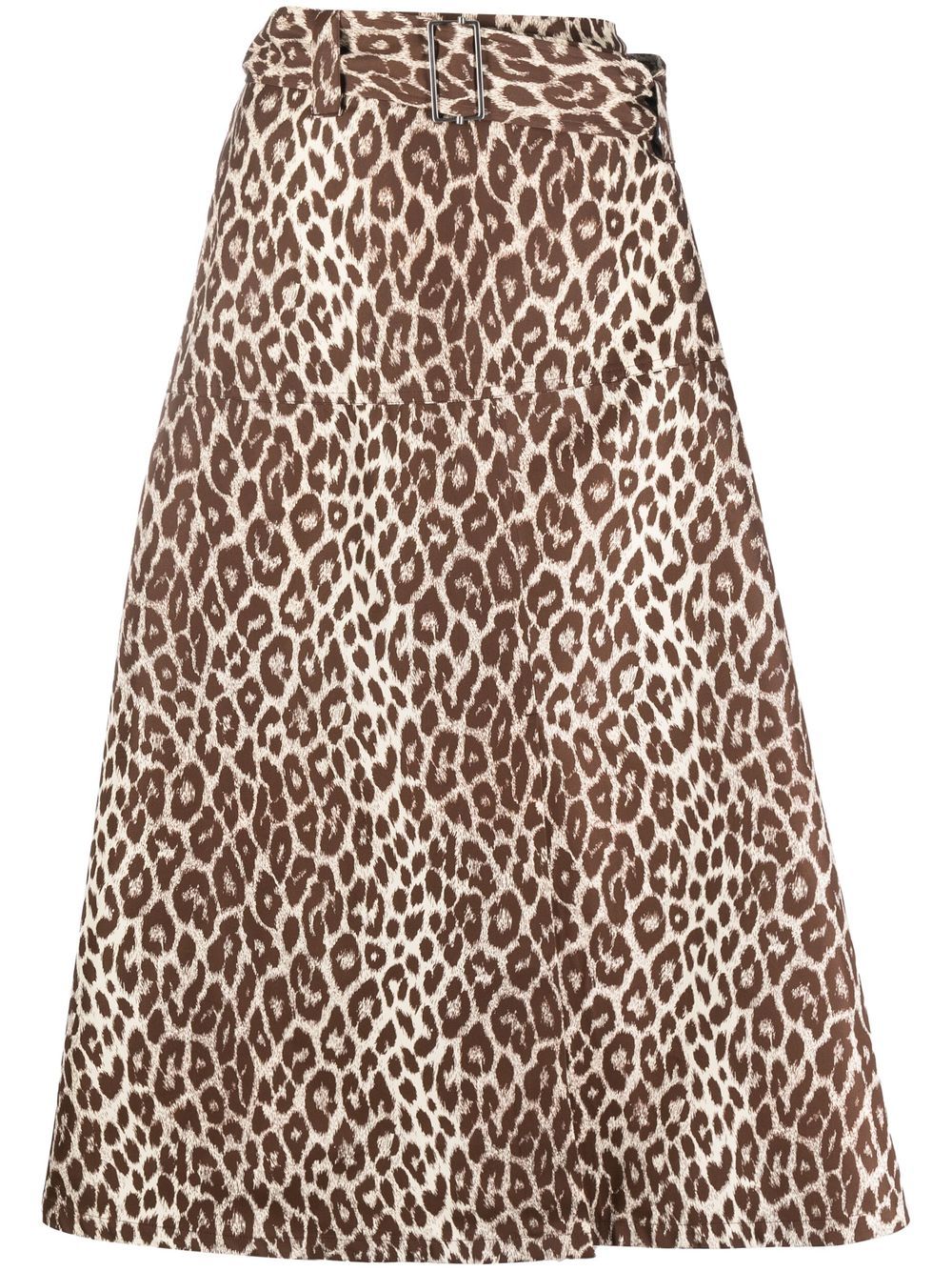 Jil Sander Midirock mit Leoparden-Print - Nude von Jil Sander