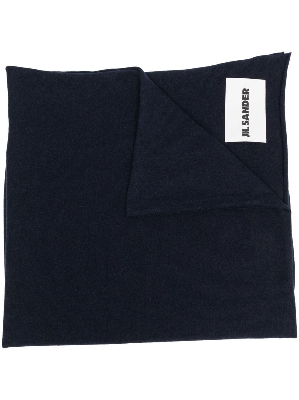 Jil Sander Kaschmirschal mit Logo-Patch - Blau von Jil Sander