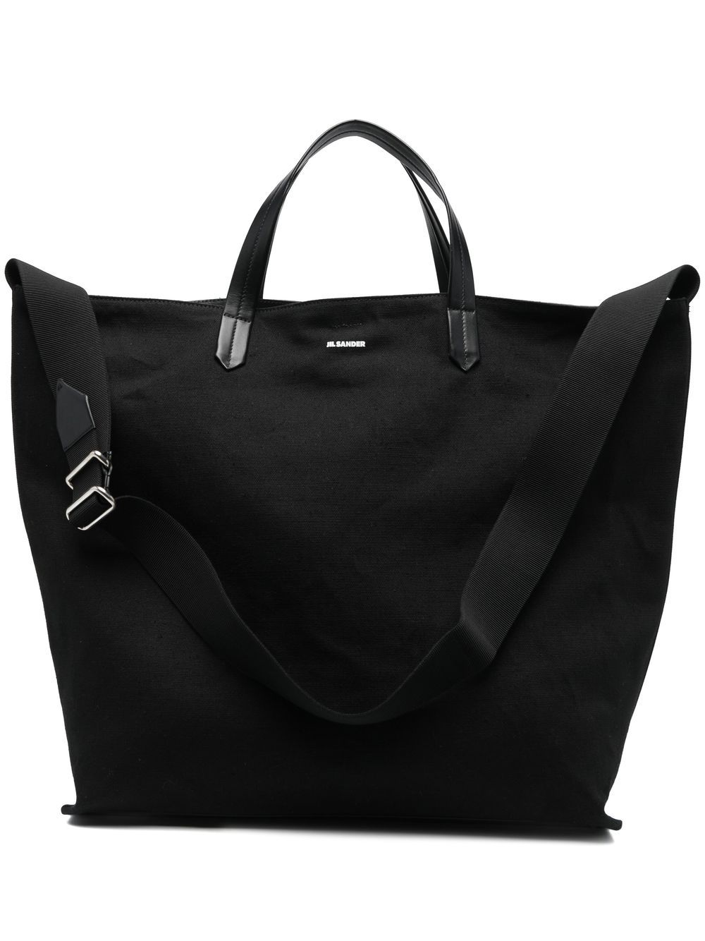 Jil Sander Shopper mit Logo-Print - Schwarz von Jil Sander