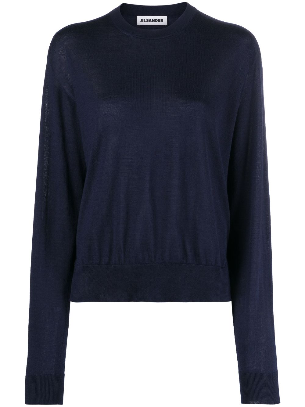 Jil Sander Gerippter Pullover mit rundem Ausschnitt - Blau von Jil Sander