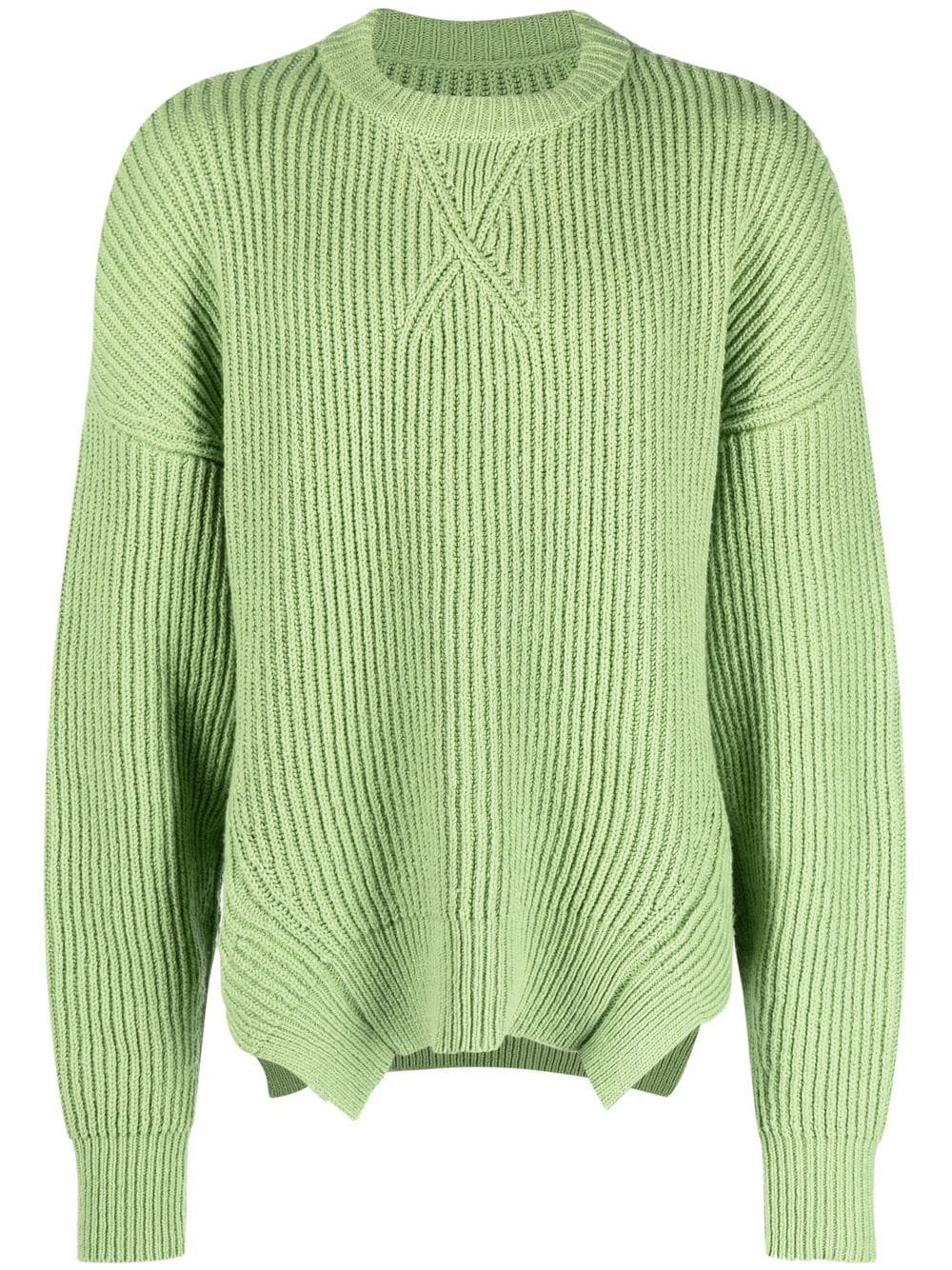 Jil Sander Gerippter Strickpullover - Grün von Jil Sander