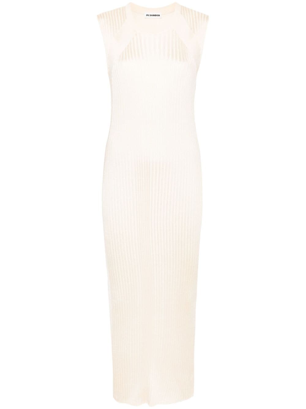 Jil Sander Geripptes Maxikleid - Nude von Jil Sander