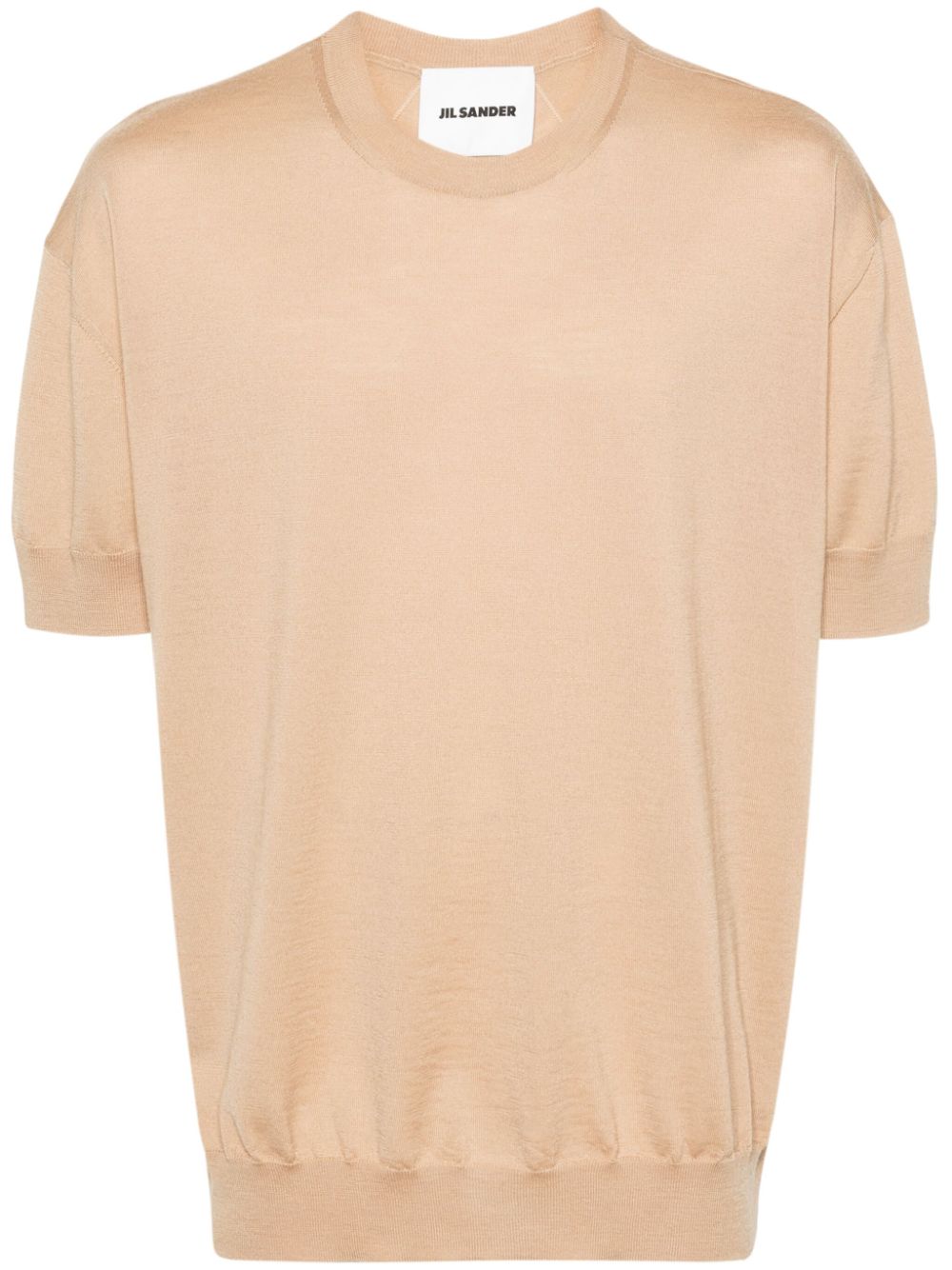 Jil Sander Wollpullover mit kurzen Ärmeln - Nude von Jil Sander