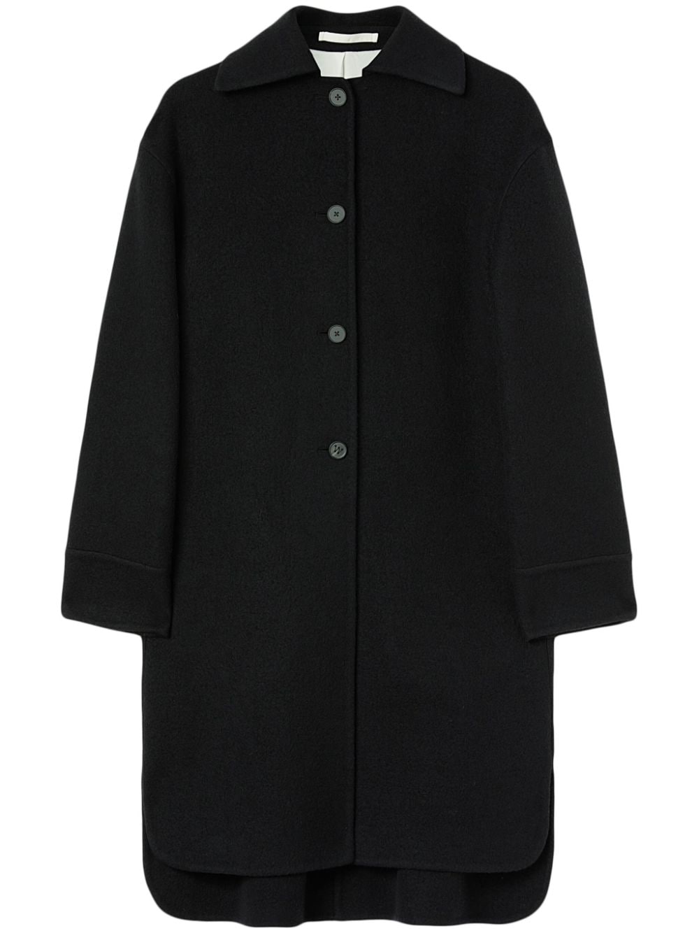 Jil Sander Einreihiger Mantel mit Knöpfen - Schwarz von Jil Sander