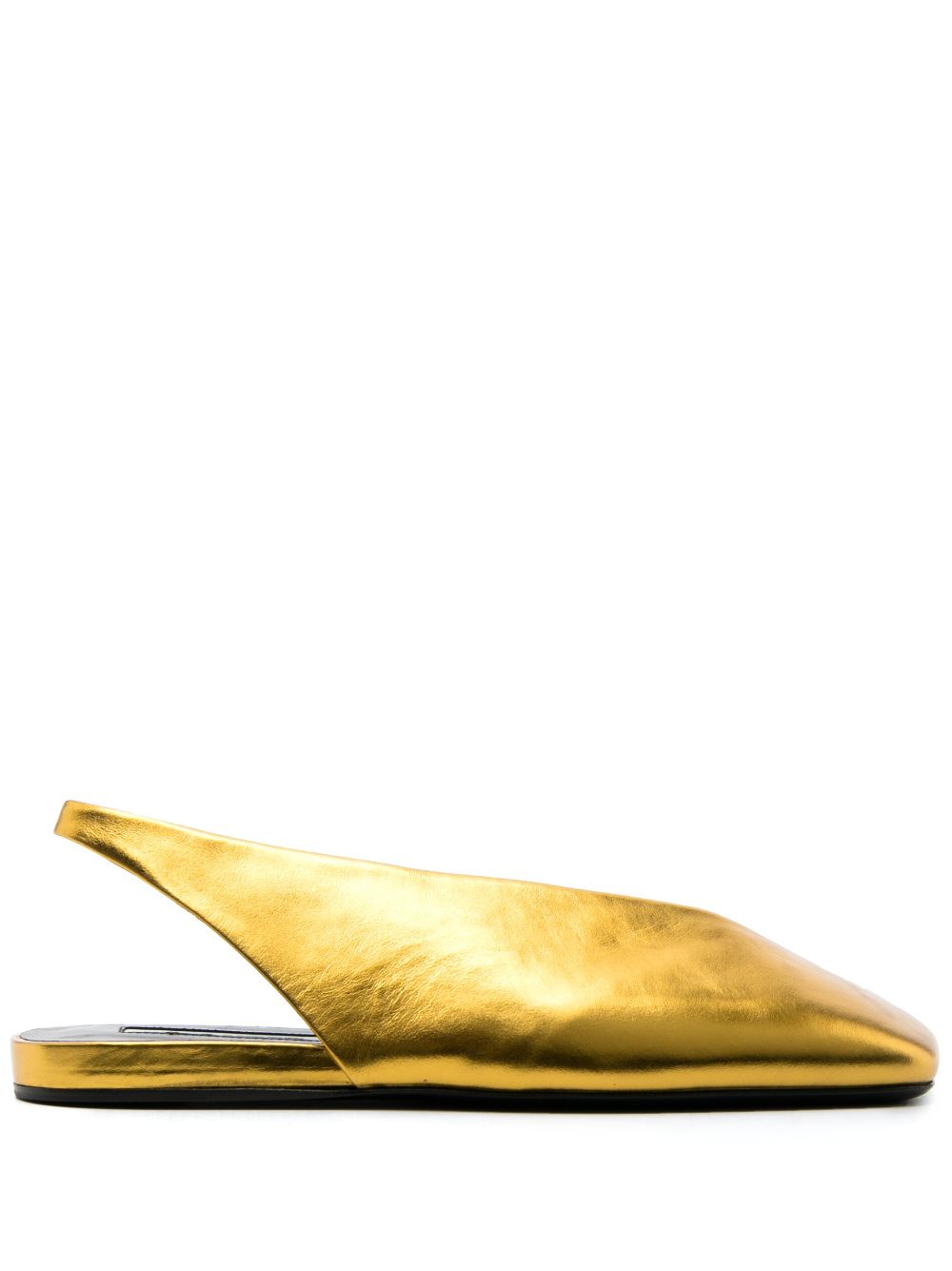 Jil Sander Ballerinas mit eckiger Kappe - Gold von Jil Sander