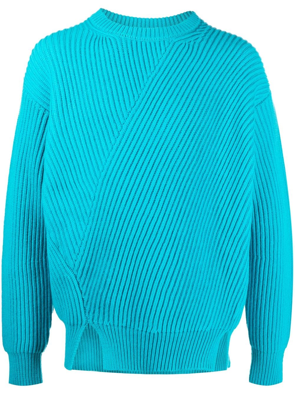 Jil Sander Pullover mit Waffelstrick-Muster - Blau von Jil Sander