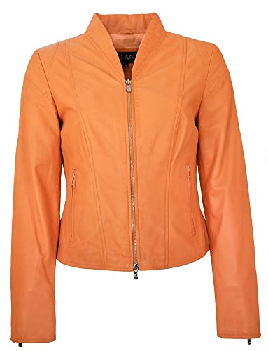 Jilani - Damen Echtleder Lederjacke Lammnappa Aprikose Größe 40 von Jilani