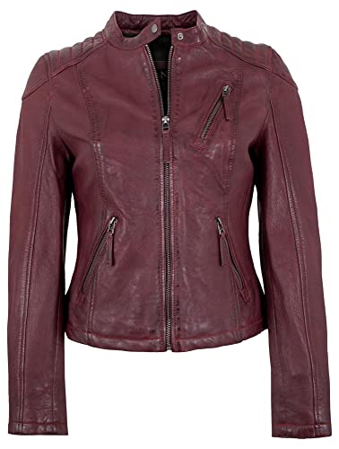 Jilani - Damen Echtleder Lederjacke Lammnappa Biker ox-red Größe 46 von Jilani