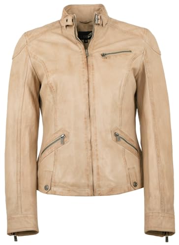 Jilani - Damen Echtleder Lederjacke Lammnappa beige Größe 42 von Jilani