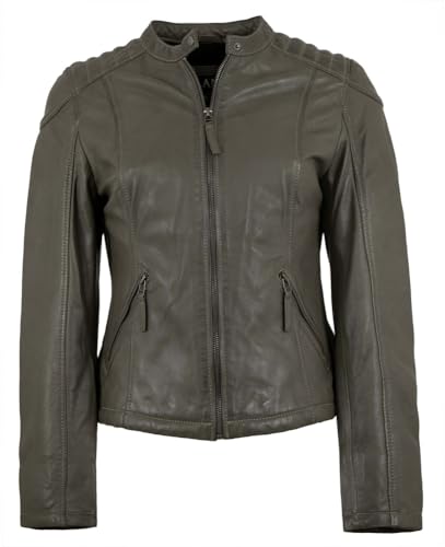 Jilani - Damen Echtleder Lederjacke Lammnappa dark grey Größe 42 von Jilani