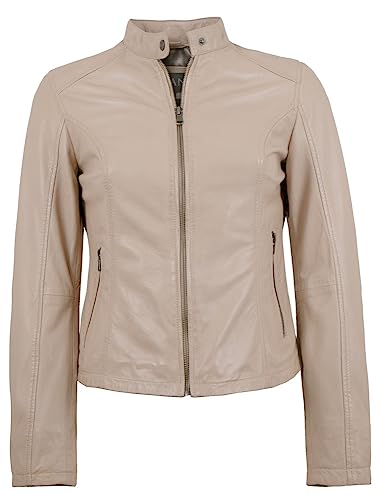 Jilani - Damen Echtleder Lederjacke Lammnappa helles beige Größe 38 von Jilani