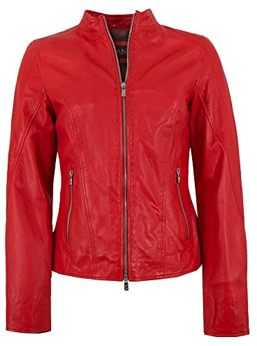 Jilani - Damen Echtleder Lederjacke Lammnappa rot Größe 36 von Jilani