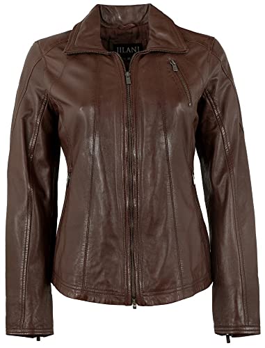 Jilani - Damen Lederjacke Lammnappa Cappuccino Größe 42 von Jilani