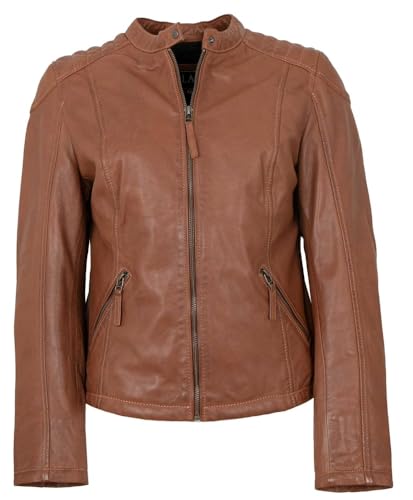 Jilani - Damen Lederjacke Lammnappa Cognac Größe 44 von Jilani