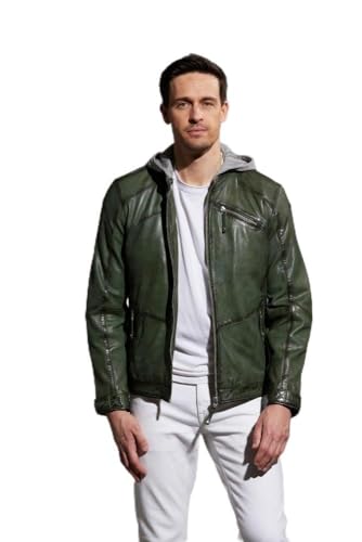 Jilani - Herren Echtleder Lederjacke Kapuze Lammnappa dunkelgrün Größe 54 Jilani - Herren Echtleder Lederjacke Kapuze Lammnappa dunkelgrün Größe 54 von Jilani