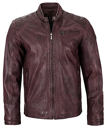 Jilani - Herren Echtleder Lederjacke Lammnappa Bordeaux Größe 48 von Jilani