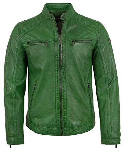 Jilani - Herren Echtleder Lederjacke Lammnappa grün Größe 50 von Jilani